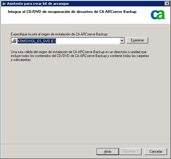 Especifique la ruta para los archivos de origen de Windows