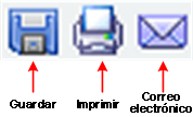 Iconos de exportación de datos