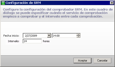 Configuración de los ajustes SRM