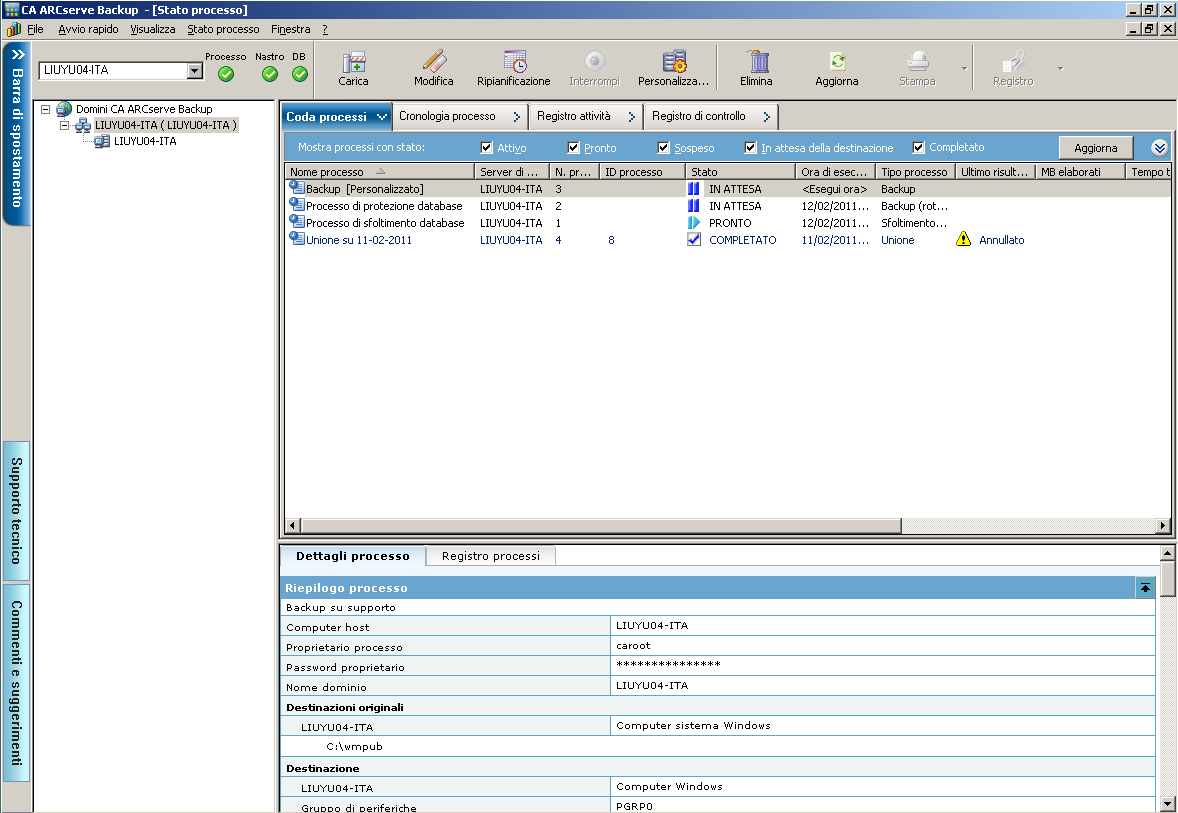 Illustrazione: Gestione centralizzata - Coda processi