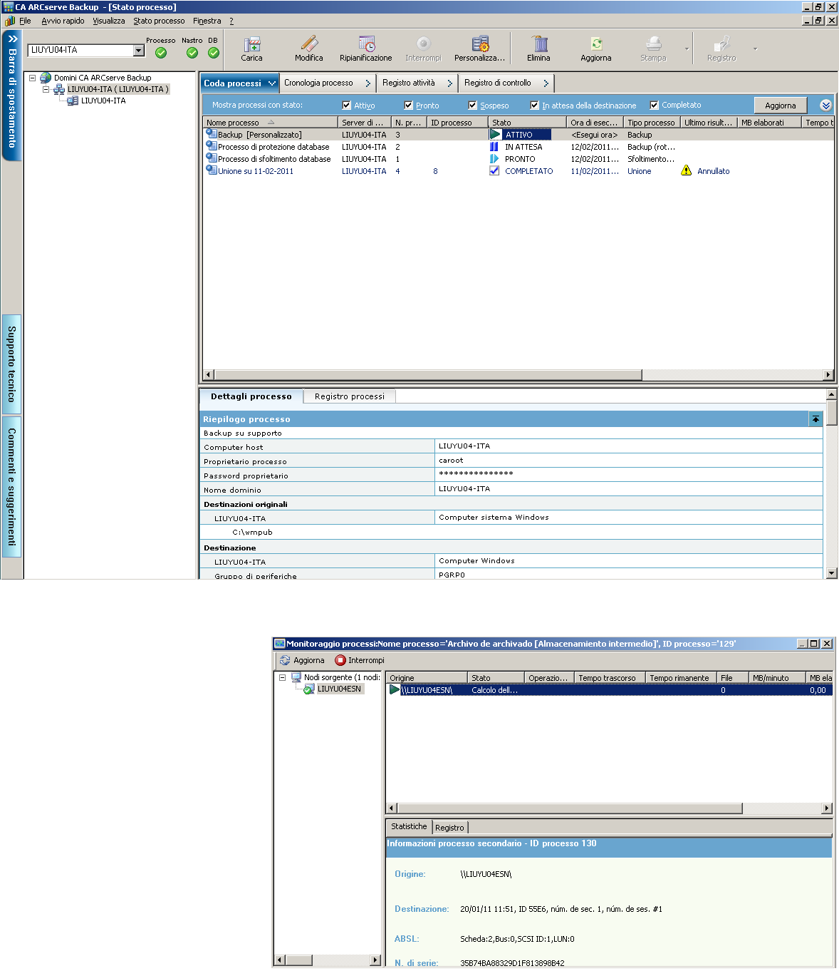 Immagine: Monitoraggio processo centralizzato
