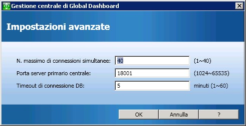 Gestione centrale - Impostazioni avanzate