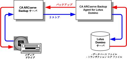 CA ARCserve Backup と Lotus Domino の関係