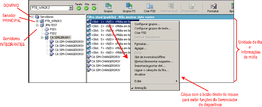 Ilustração: gerenciamento de dispositivo centralizado