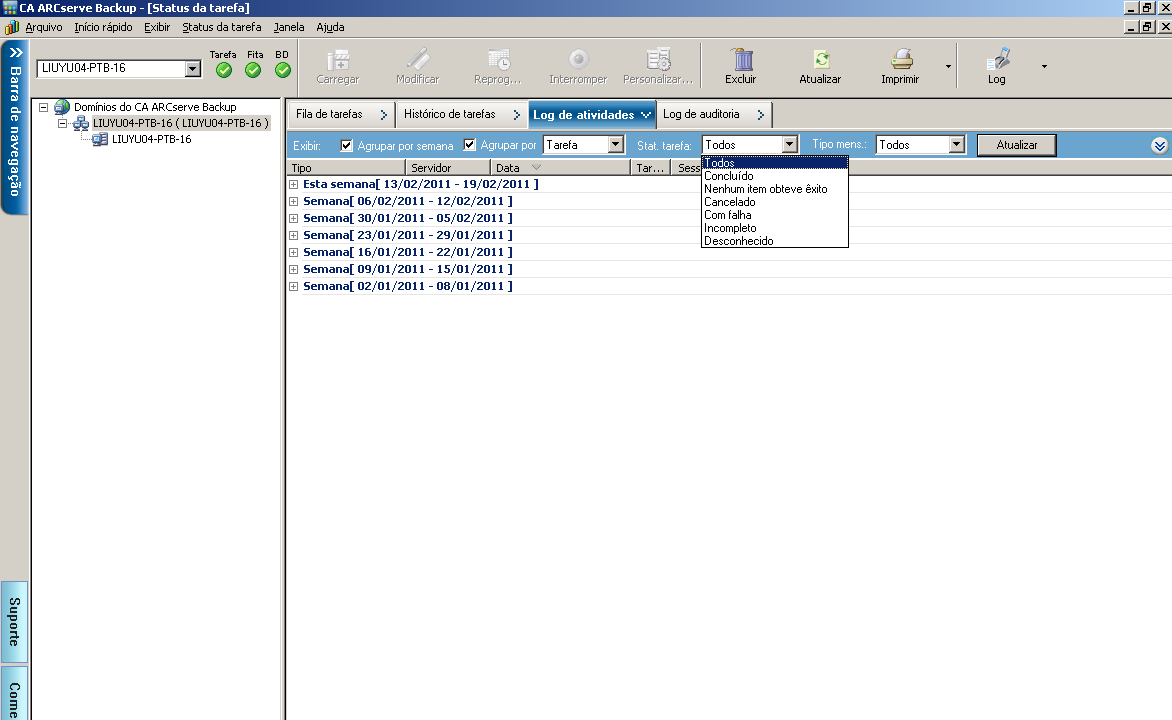 Ilustração: log de atividades - Geração de logs centralizada.