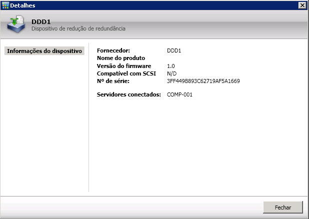 Detalhes do dispositivo de redução de redundância
