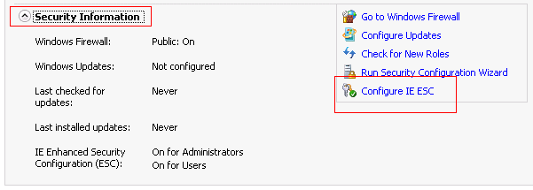 Windows Server 2008 Security Information