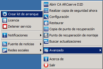 Controlador de la bandeja Crear kit de arranque