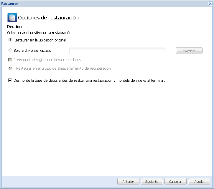Recuperación de la aplicación - Exchange 3