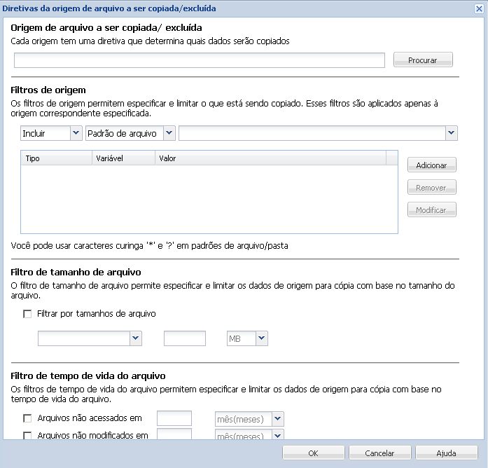 Adicionar cópia do arquivo - Excluir origem