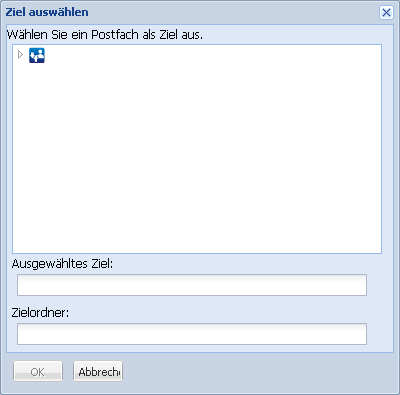Dialogfeld "Ziel auswählen".