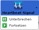 Unterbrechen und Wiederaufnehmen von Heartbeat-Signalen auf der Symbolleiste