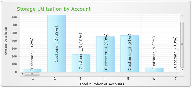 Storage Summary - Utilization by Account