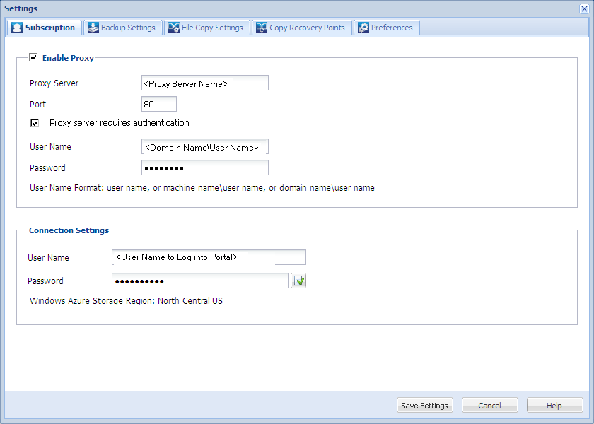 D2D On Demand Settings - Subscription tab