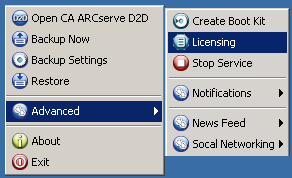 cad2d--Licensing Menu-W