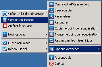 Moniteur de barre d'état - Licences