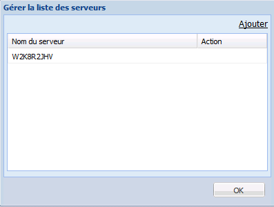 Serveurs - Gérer