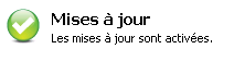 Icône verte de mises à jour