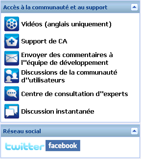 Page d'accueil de CA D2D On Demand - Barre des tâches de la communauté de support