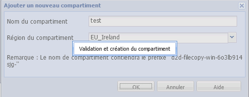 Configuration du cloud - Nouveau compartiment 2