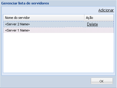 Servidores - Gerenciar