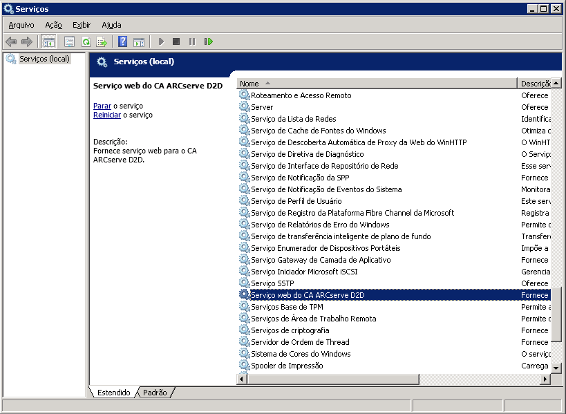 Verificando o serviço web do D2D