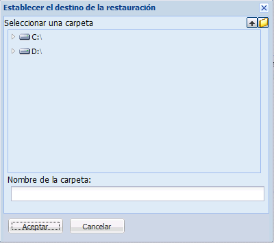 Recuperación de la aplicación - Sólo el archivo de vaciado SQL 4, exploración de la carpeta