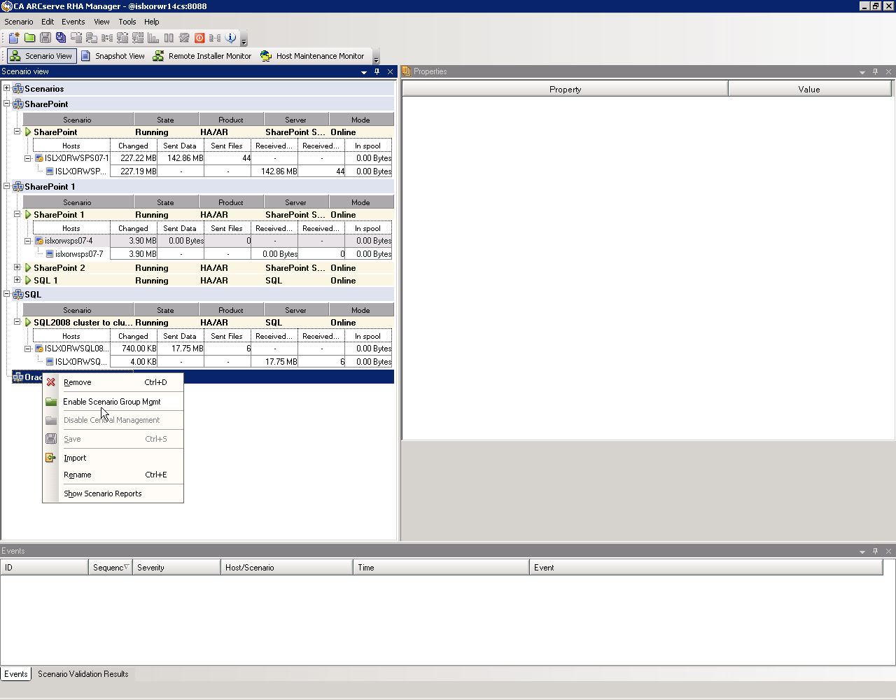 Right click group and enable central management