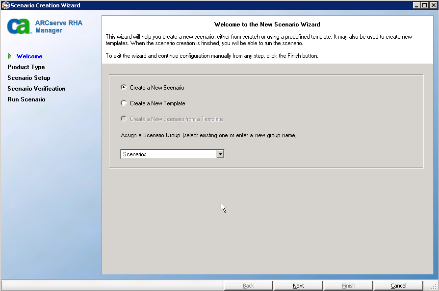 The Welcome Screen appears first
