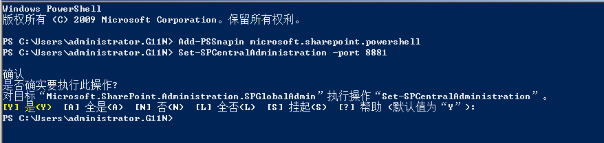 PowerShell 界面显示确认信息