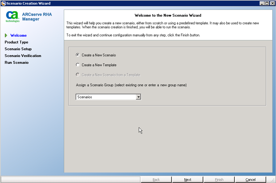 The Welcome Screen appears first