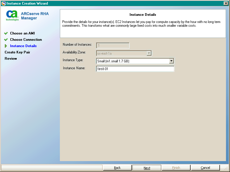 provide the details for the EC2 instance you want to use