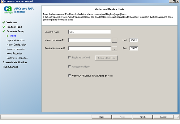 scenario creation wizard