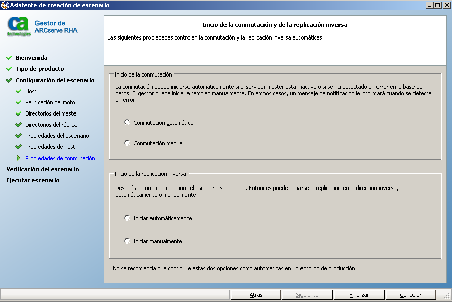 Configure uno o el otro a automático, no ambos