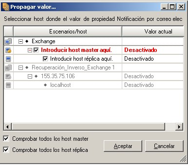 Cuadro de diálogo Propagar valores