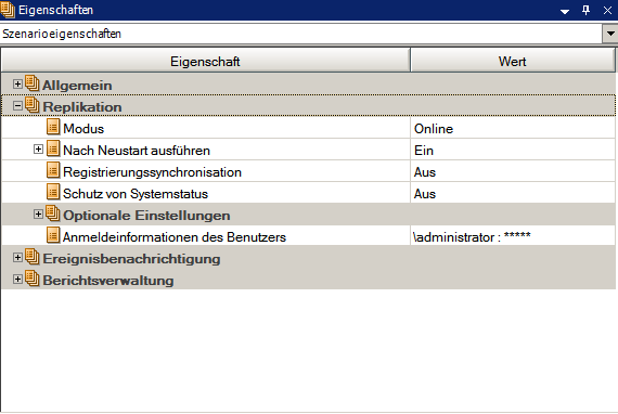 Szenarioeigenschaften