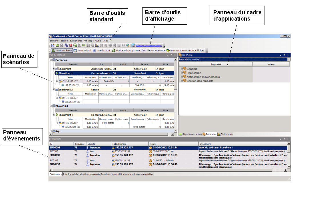 Exploration du gestionnaire