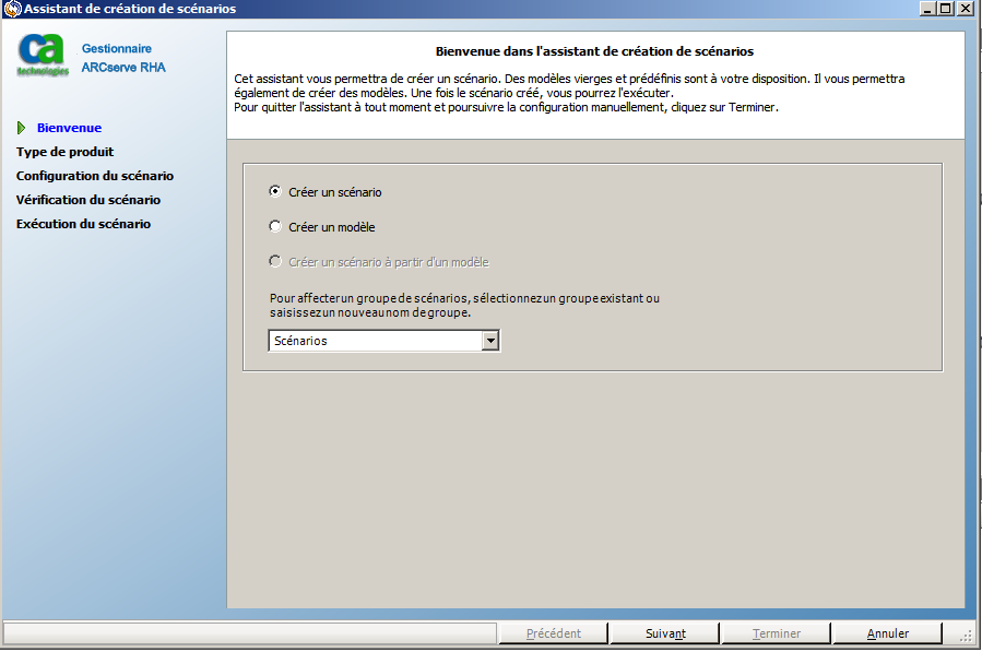 La fenêtre Bienvenue s'affiche.