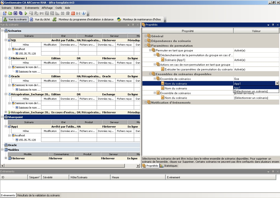 Saisissez l'ensemble de scénarios et sélectionnez le scénario à utiliser comme déclencheur pour la totalité du groupe.