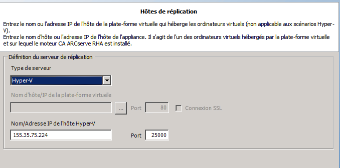 Configuration de la plate-forme du système complet