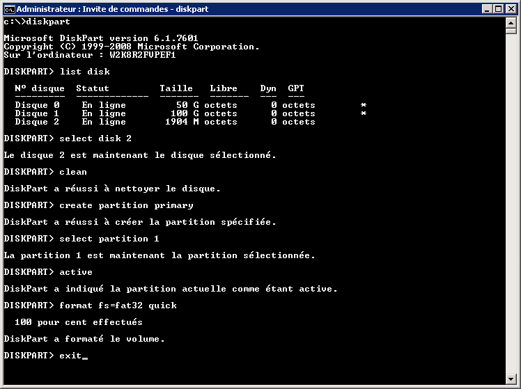 Kit de démarrage - Préparation de la clé