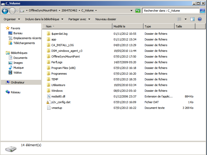 dossier du point de montage de VSS