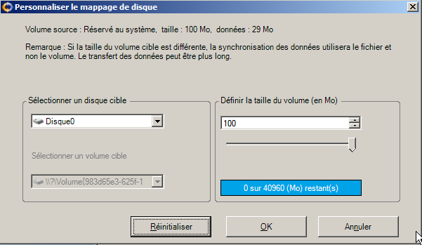 Mappage de disque personnalisé
