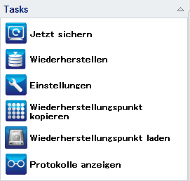 Startseite - Funktions-Taskleiste