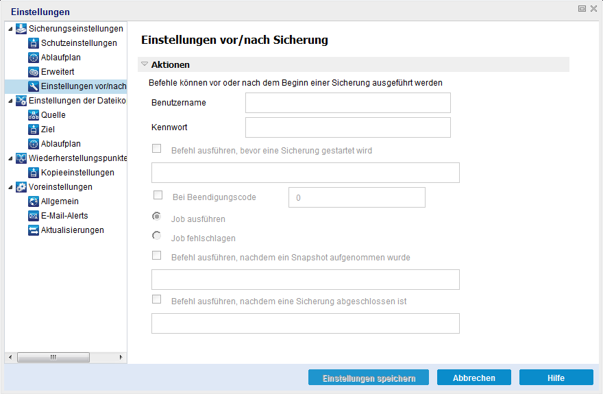 caadr--Sicherungskonfiguration - Erweiterte Einstellungen-W