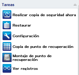 Página principal - Barra de tareas de funcionalidad
