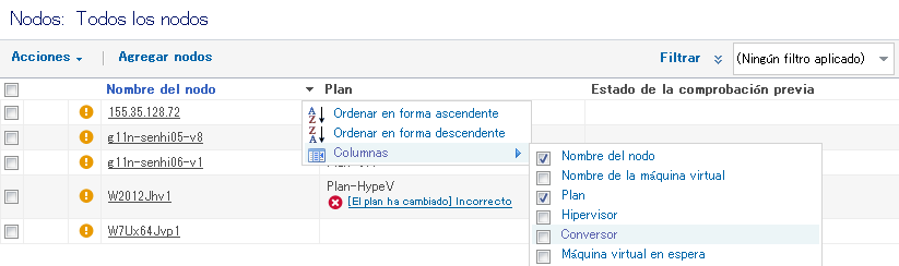 Activación de la opción del conversor