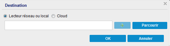 Restauration par recherche de fichiers/dossiers - Modifier la destination