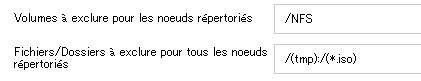 Exclusion de volumes au niveau de la tâche Linux