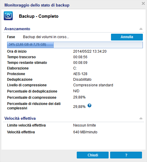 ENC Monitoraggio processi - Dettagli di esecuzione del processo